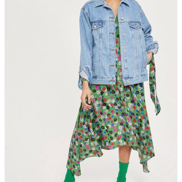 topshop moto oversized denim jacket